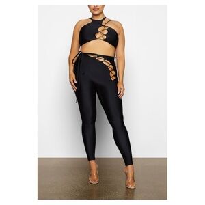 SKIMS • Lace Up Leggings in Onyx